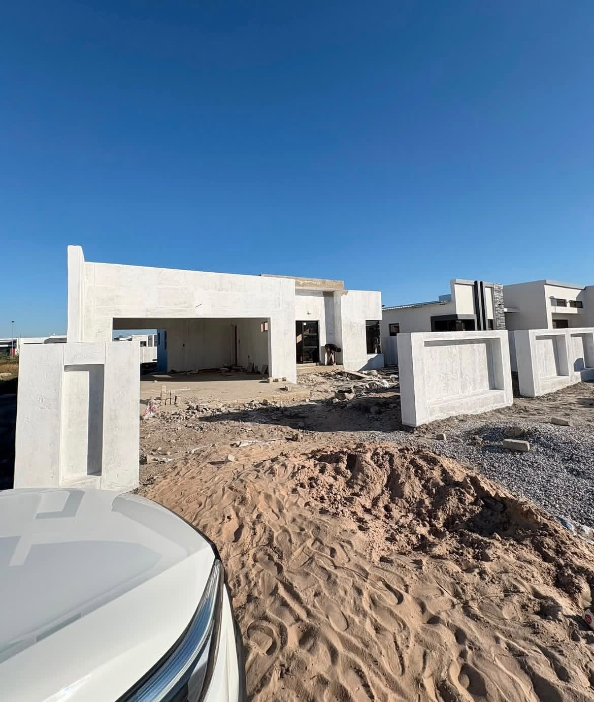 Precast boundary walling and single storey home